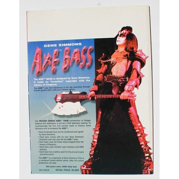 Vintage 1999 The Official KISS Magazine Starlog W/ All Posters (Gene Simmons) - Picture 5 of 5
